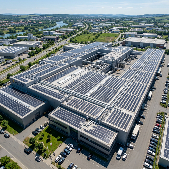 Commercial solar plant